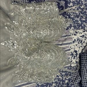 Elegant Silver Sequin Dress